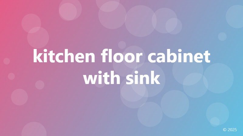 kitchen floor cabinet with sink