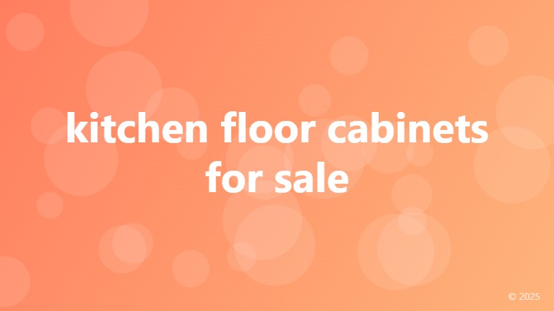 kitchen floor cabinets for sale