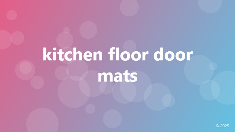 kitchen floor door mats