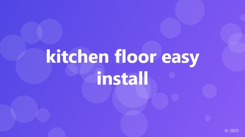 kitchen floor easy install