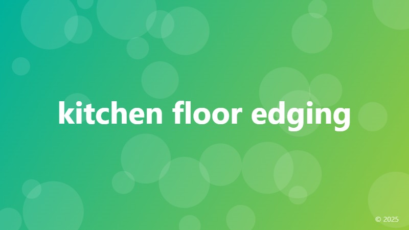 kitchen floor edging