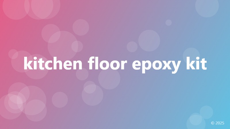 kitchen floor epoxy kit