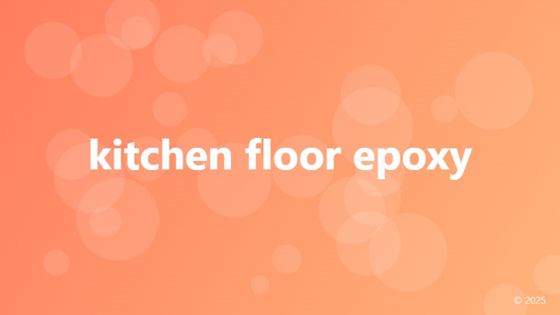 kitchen floor epoxy