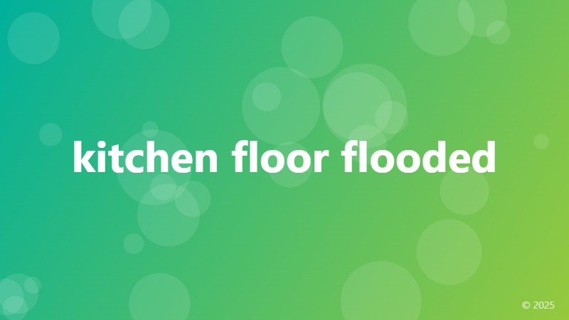 kitchen floor flooded