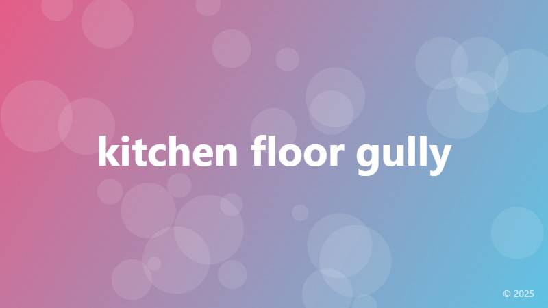 kitchen floor gully