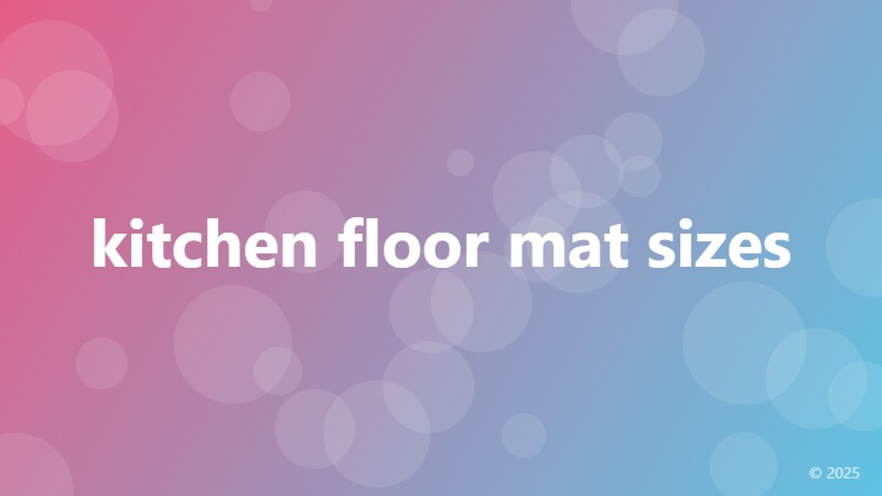 kitchen floor mat sizes