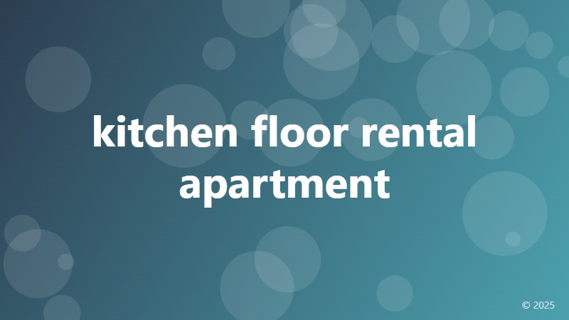 kitchen floor rental apartment