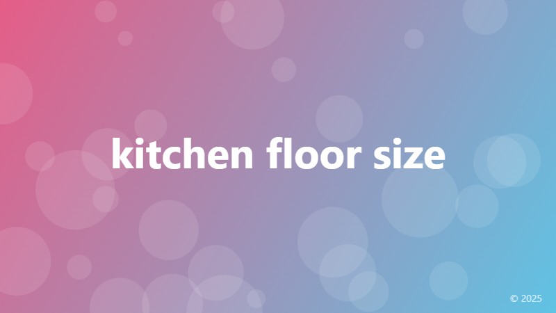 kitchen floor size