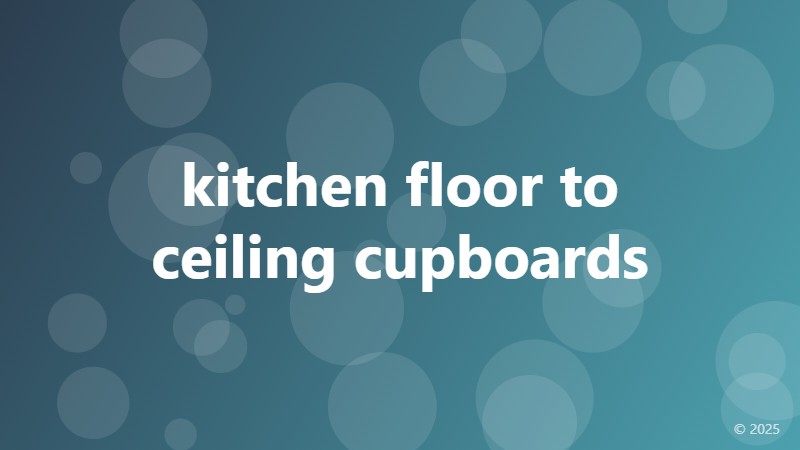 kitchen floor to ceiling cupboards