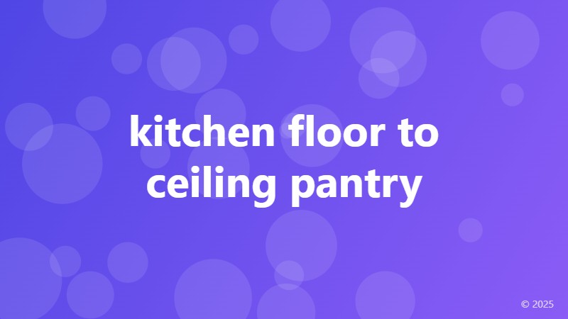 kitchen floor to ceiling pantry