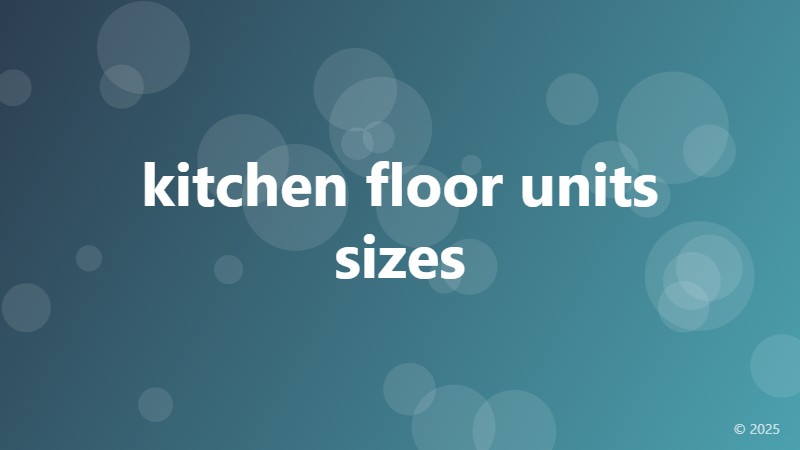 kitchen floor units sizes
