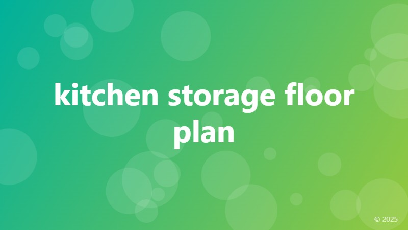 kitchen storage floor plan