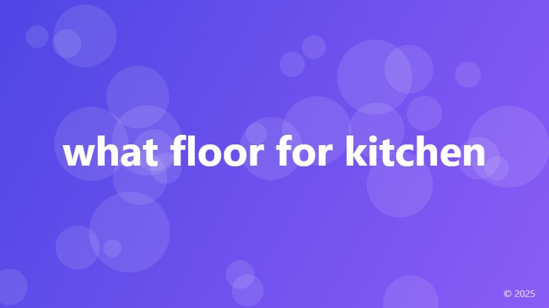 what floor for kitchen